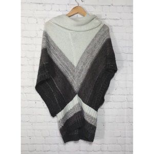 Silver Jeans Co. Sweater Women's M Cable Knit Wrap Shawl Poncho Ladies Acrylic